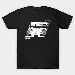 TOYOTA CELICA GT-FOUR Black 'N White Archive 2 (Black Version) T-Shirt